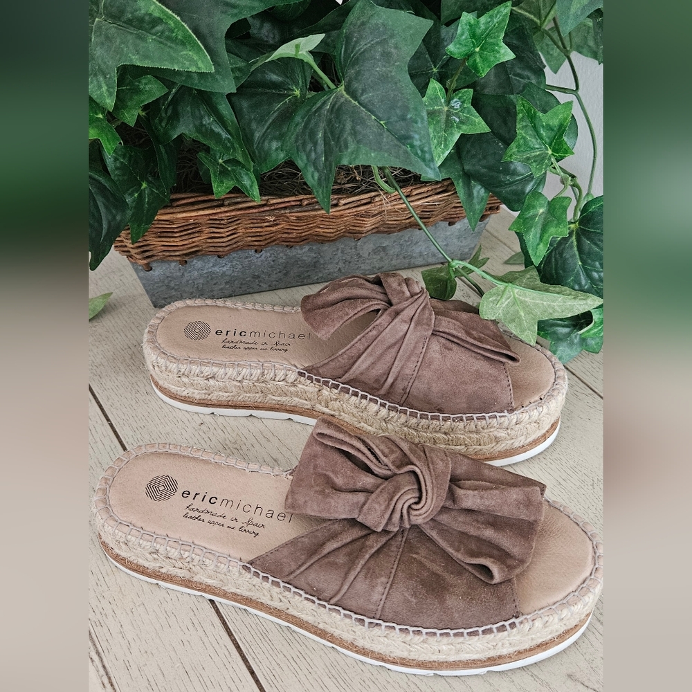 Eric Michael Brown Espadrille Slip-On Shoes Sz 7